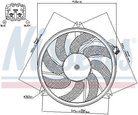 Ventilator, radiator 85671 NISSENS - Ventilator radiator