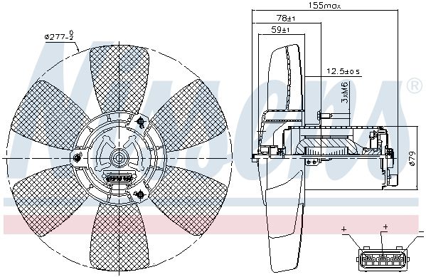 Ventilator, radiator 85679 NISSENS - Gmv (electroventilator )