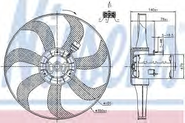 Ventilator, radiator 85685 NISSENS - Gmv (electroventilator )