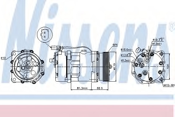 Compresor, climatizare 89021 NISSENS - Compresor/piese Compresor, climatizare 89021 NISSENS - Compresor/piese