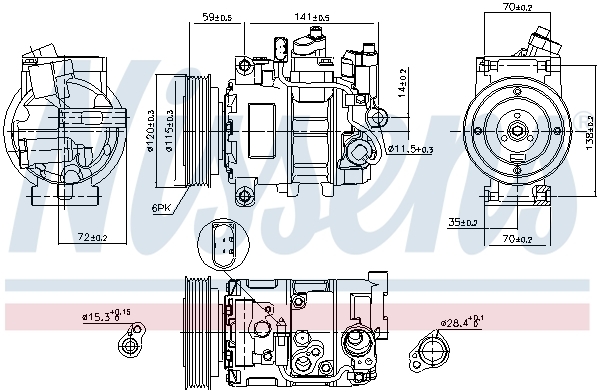 Compresor, climatizare 89111 NISSENS - Compresor/piese Compresor, climatizare 89111 NISSENS - Compresor/piese