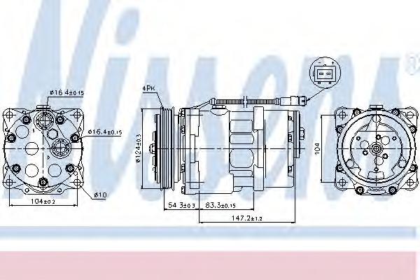 Compresor, climatizare 89145 NISSENS - Compresor/piese Compresor, climatizare 89145 NISSENS - Compresor/piese