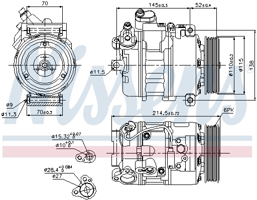 Compresor, climatizare 89214 NISSENS - Compresor/piese Compresor, climatizare 89214 NISSENS - Compresor/piese