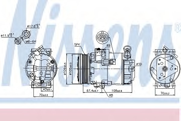 Compresor, climatizare 89215 NISSENS - Compresor/piese Compresor, climatizare 89215 NISSENS - Compresor/piese