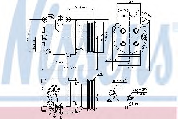 Compresor, climatizare 89233 NISSENS - Compresor/piese Compresor, climatizare 89233 NISSENS - Compresor/piese