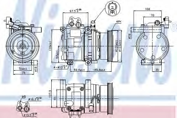 Compresor, climatizare 89290 NISSENS - Compresor/piese Compresor, climatizare 89290 NISSENS - Compresor/piese