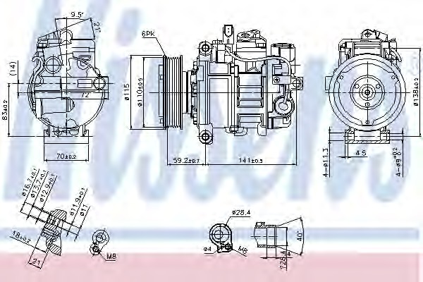 Compresor, climatizare 89384 NISSENS - Compresor/piese Compresor, climatizare 89384 NISSENS - Compresor/piese