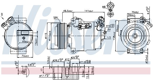 Compresor, climatizare 89592 NISSENS - Compresor/piese Compresor, climatizare 89592 NISSENS - Compresor/piese