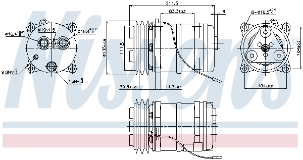 Compresor, climatizare 899914 NISSENS - Compresor/piese Compresor, climatizare 899914 NISSENS - Compresor/piese