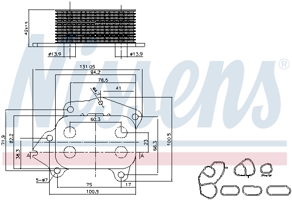 Radiator ulei, ulei motor 90670 NISSENS - Radiator ulei Radiator ulei, ulei motor 90670 NISSENS - Radiator ulei