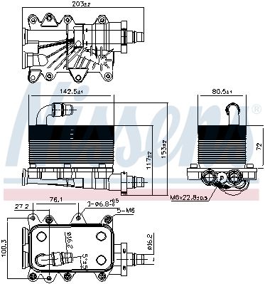 Radiator ulei, ulei motor 90673 NISSENS - Radiator ulei Radiator ulei, ulei motor 90673 NISSENS - Radiator ulei
