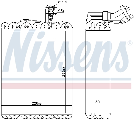 evaporator,aer conditionat 92135 NISSENS - Vaporizator