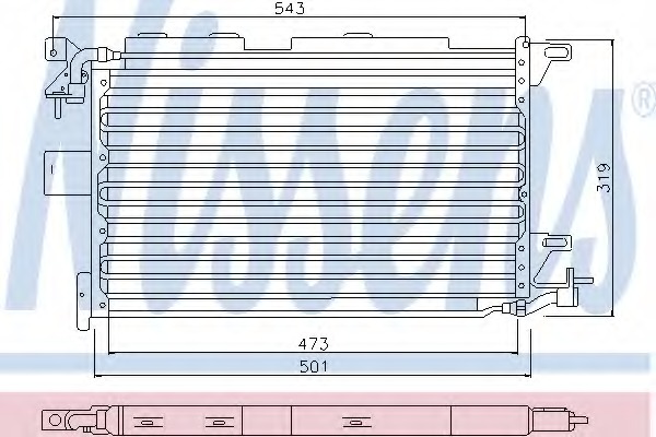 Condensator, climatizare 94121 NISSENS - Radiator clima