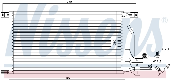 Condensator, climatizare 94483 NISSENS - Radiator clima
