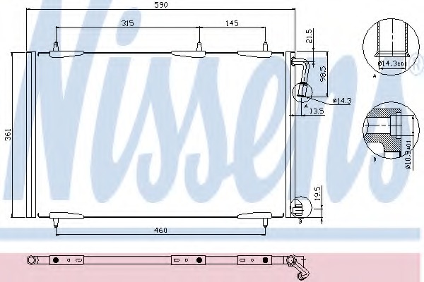 Condensator, climatizare 94855 NISSENS - Radiator clima Condensator, climatizare 94855 NISSENS - Radiator clima
