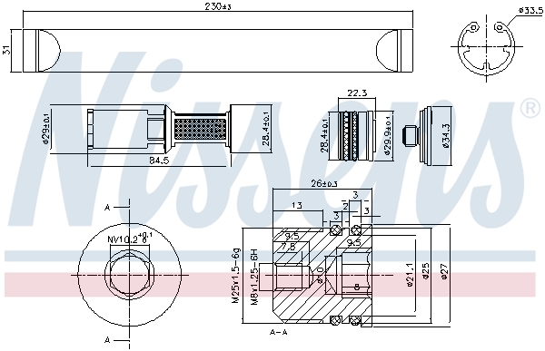 uscator,aer conditionat 95490 NISSENS - Uscator uscator,aer conditionat 95490 NISSENS - Uscator