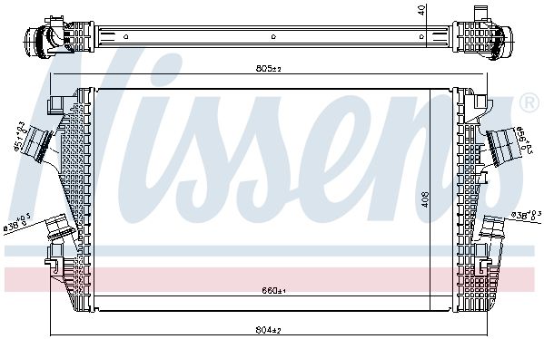 Intercooler, compresor 96455 NISSENS - Turbocompressor Intercooler, compresor 96455 NISSENS - Turbocompressor