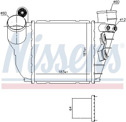 Intercooler, compresor 96488 NISSENS - Turbocompressor Intercooler, compresor 96488 NISSENS - Turbocompressor
