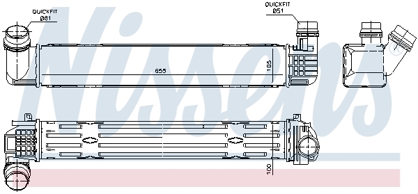 Intercooler, compresor 96543 NISSENS - Turbocompressor Intercooler, compresor 96543 NISSENS - Turbocompressor