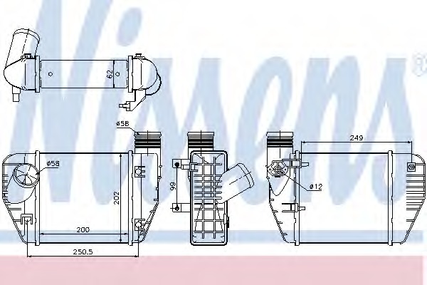 Intercooler, compresor 96544 NISSENS - Turbocompressor Intercooler, compresor 96544 NISSENS - Turbocompressor