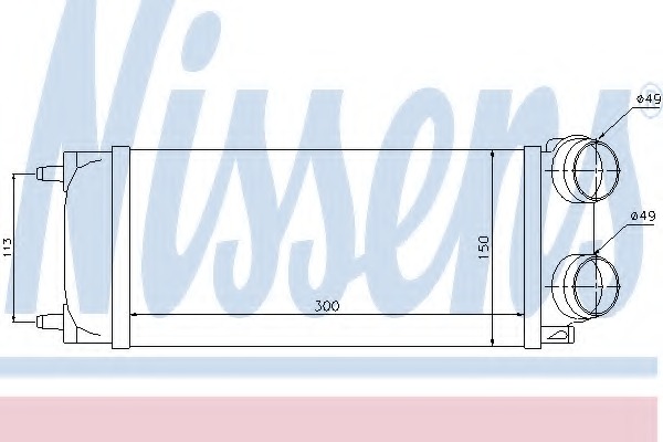 Intercooler, compresor 96718 NISSENS - Admisie aer motor