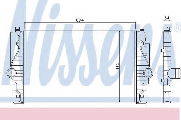 Intercooler, compresor 96755 NISSENS - Turbocompressor Intercooler, compresor 96755 NISSENS - Turbocompressor