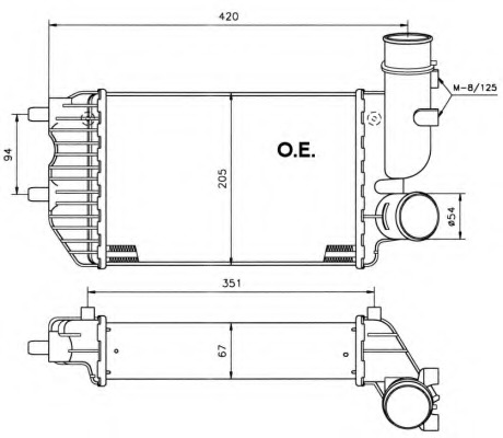 Intercooler, compresor 30066 NRF - Admisie aer motor