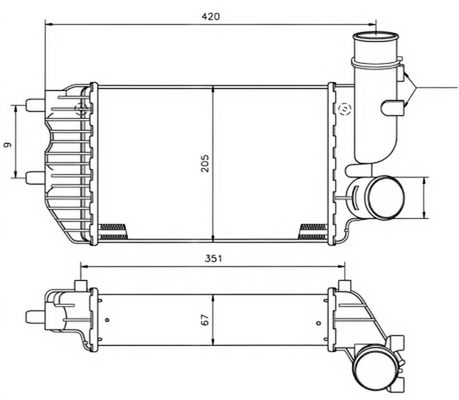 Intercooler, compresor 30066A NRF - Admisie aer motor
