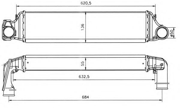Intercooler, compresor 30119 NRF - Turbocompressor Intercooler, compresor 30119 NRF - Turbocompressor