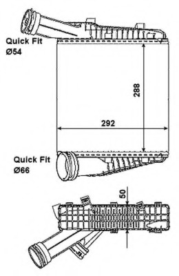 Intercooler, compresor 30198 NRF - Turbocompressor Intercooler, compresor 30198 NRF - Turbocompressor