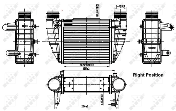 Intercooler, compresor 30252 NRF - Turbocompressor Intercooler, compresor 30252 NRF - Turbocompressor