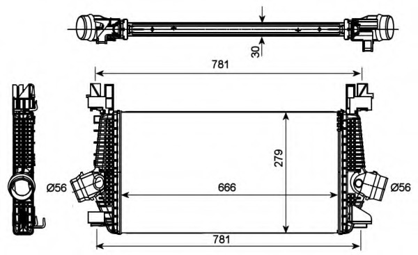 Intercooler, compresor 30270 NRF - Turbocompressor Intercooler, compresor 30270 NRF - Turbocompressor