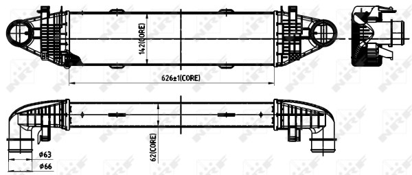 Intercooler, compresor 30315 NRF - Turbocompressor Intercooler, compresor 30315 NRF - Turbocompressor