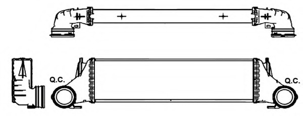 Intercooler, compresor 30323 NRF - Turbocompressor Intercooler, compresor 30323 NRF - Turbocompressor