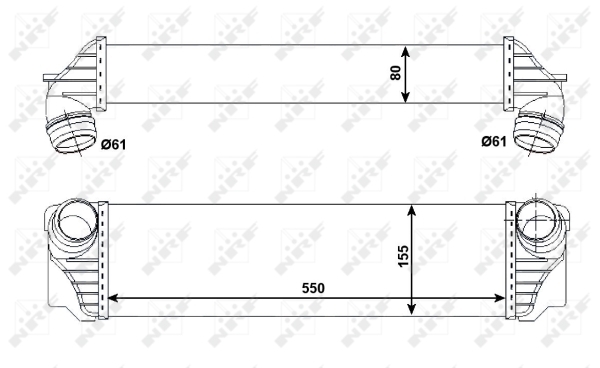 Intercooler, compresor 30523 NRF - Turbocompressor Intercooler, compresor 30523 NRF - Turbocompressor