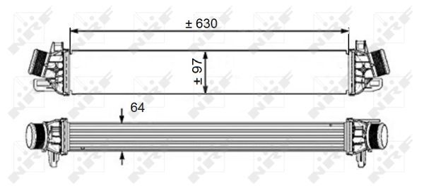 Intercooler, compresor 30540 NRF - Turbocompressor Intercooler, compresor 30540 NRF - Turbocompressor
