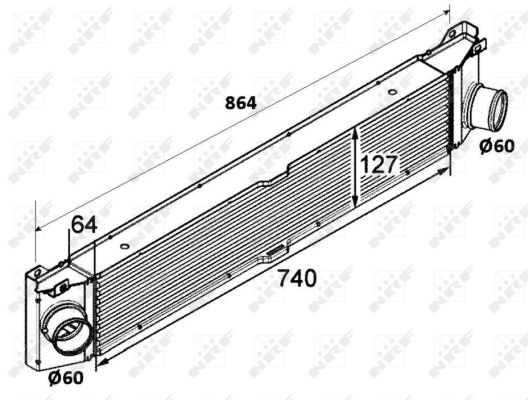 Intercooler, compresor 30798 NRF - Turbocompressor Intercooler, compresor 30798 NRF - Turbocompressor