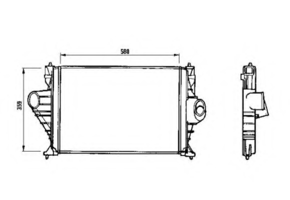Intercooler, compresor 30843 NRF - Turbocompressor Intercooler, compresor 30843 NRF - Turbocompressor