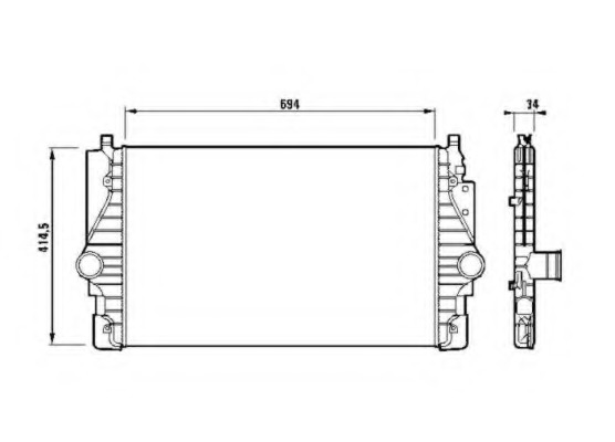Intercooler, compresor 30873 NRF - Turbocompressor Intercooler, compresor 30873 NRF - Turbocompressor