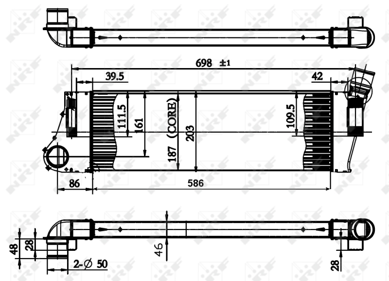 Intercooler, compresor 30899 NRF - Turbocompressor Intercooler, compresor 30899 NRF - Turbocompressor
