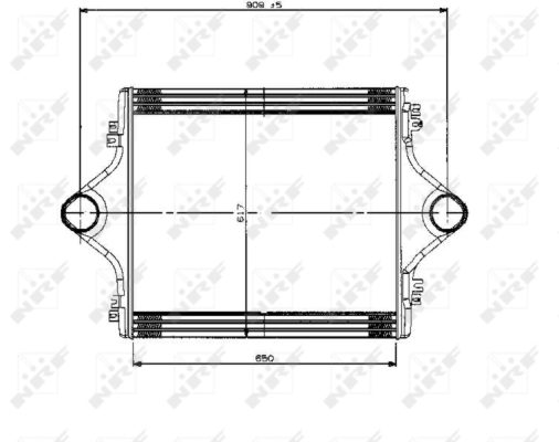 Intercooler, compresor 309005 NRF - Turbocompressor Intercooler, compresor 309005 NRF - Turbocompressor