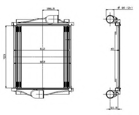 Intercooler, compresor 309128 NRF - Turbocompressor Intercooler, compresor 309128 NRF - Turbocompressor