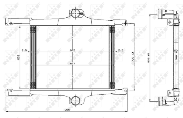 Intercooler, compresor 309272 NRF - Turbocompressor Intercooler, compresor 309272 NRF - Turbocompressor