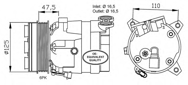 Compresor, climatizare 32025 NRF - Compresor/piese Compresor, climatizare 32025 NRF - Compresor/piese