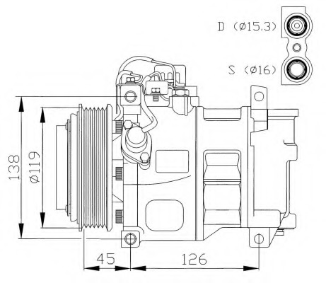 Compresor, climatizare 32042G NRF - Compresor/piese Compresor, climatizare 32042G NRF - Compresor/piese