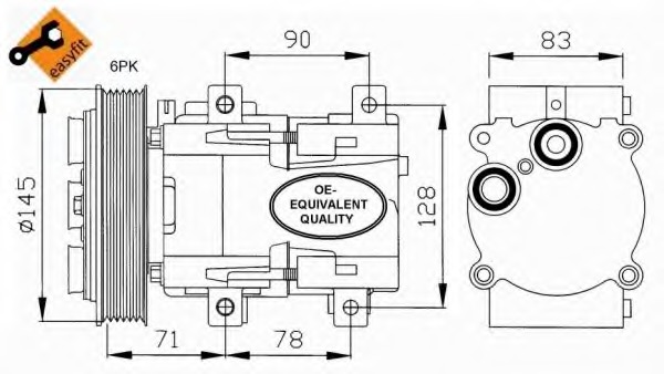 Compresor, climatizare 32076 NRF - Compresor/piese Compresor, climatizare 32076 NRF - Compresor/piese