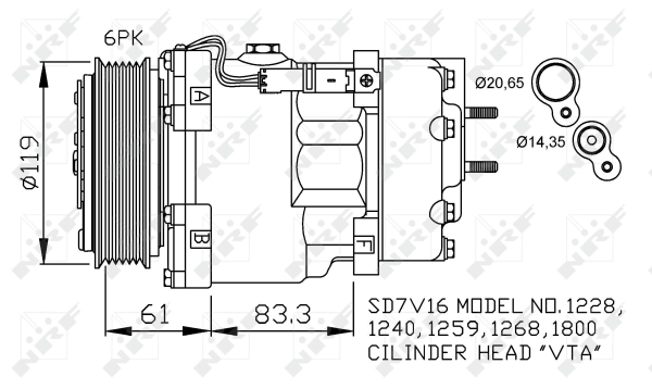Compresor, climatizare 32198 NRF - Compresor/piese Compresor, climatizare 32198 NRF - Compresor/piese