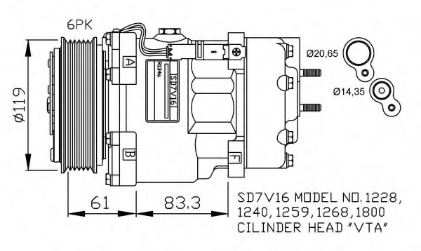 Compresor, climatizare 32198G NRF - Compresor/piese Compresor, climatizare 32198G NRF - Compresor/piese