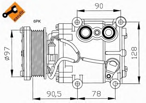 Compresor, climatizare 32199G NRF - Compresor/piese Compresor, climatizare 32199G NRF - Compresor/piese