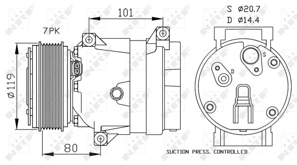 Compresor, climatizare 32481 NRF - Compresor/piese Compresor, climatizare 32481 NRF - Compresor/piese